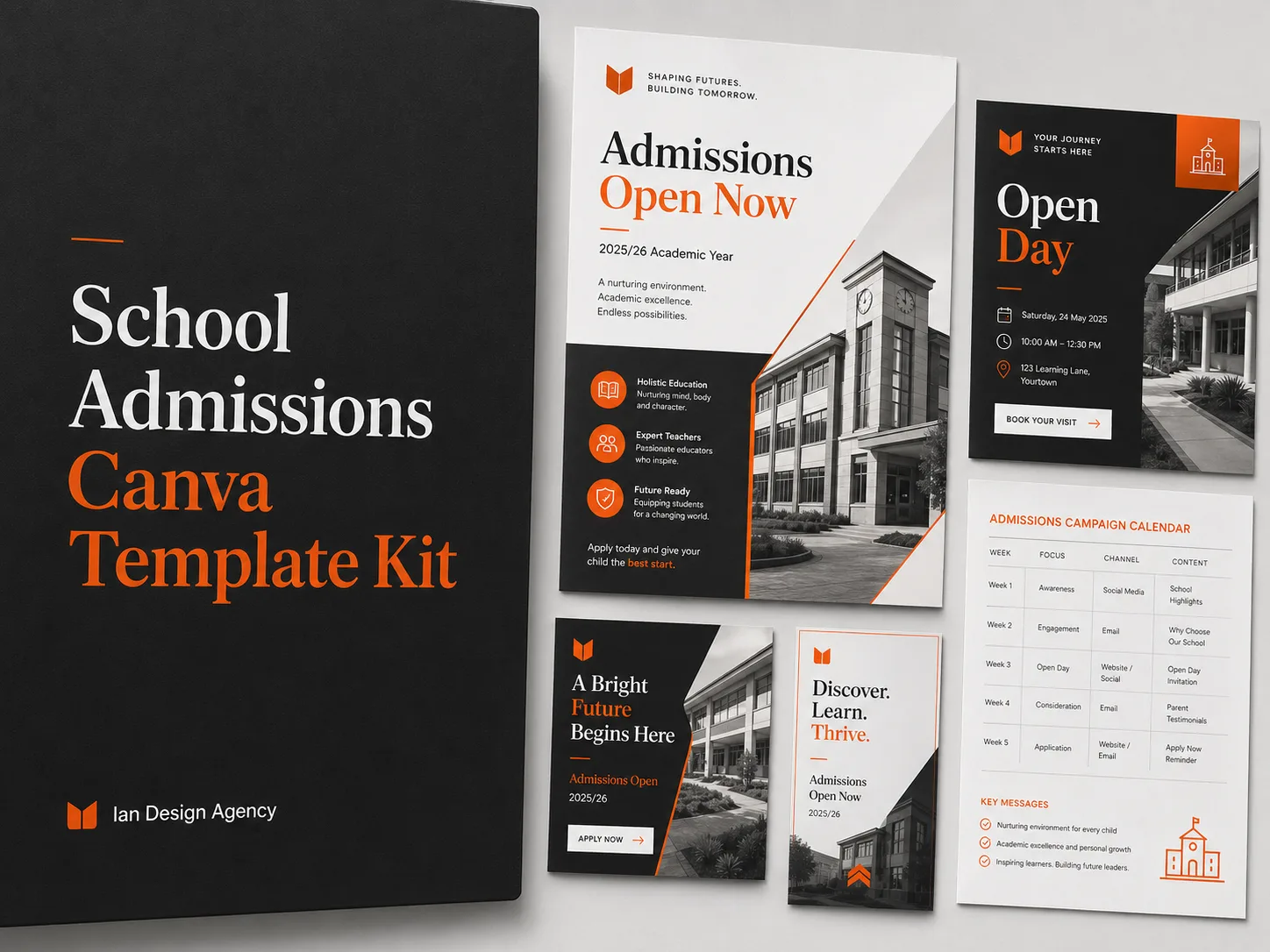 School Admissions Canva Template Kit preview